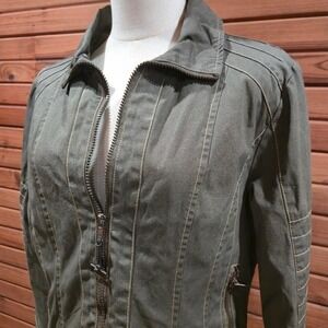 Vintage Walls Size Medium Grunge Canvas Moto Jacket Biker Punk Utility Grunge